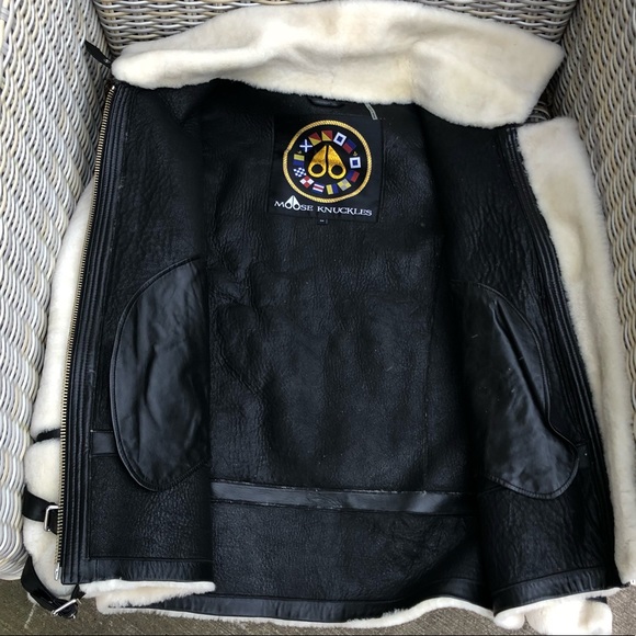 Moose Knuckles Shearling Jacket S Coat Fur NEW - Picture 9 of 14